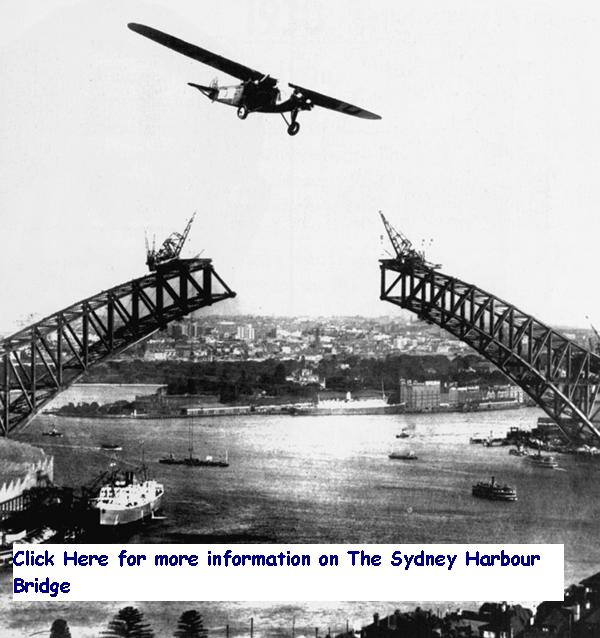 Sydney Harbour Bridge in construction